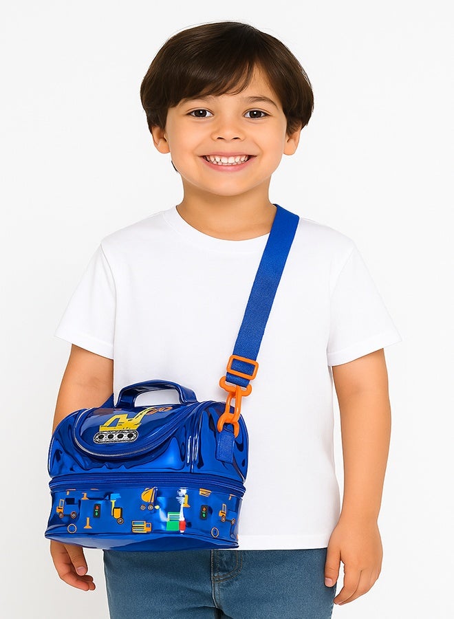 LITTLE SURPRISE BOX Little Surpise Box,Transport Theme Double Compartment Insulated Lunch Bag For Kids - Image 3