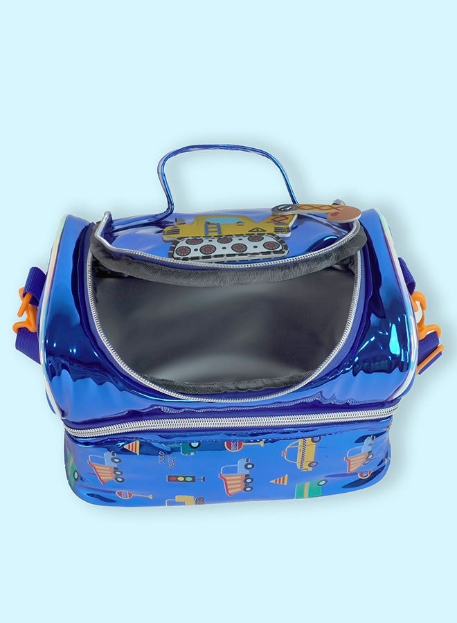 LITTLE SURPRISE BOX Little Surpise Box,Transport Theme Double Compartment Insulated Lunch Bag For Kids - Image 5