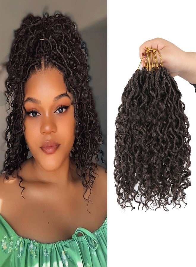 Vemet Goddess Locs Crochet Hair,8 Inch 9 Packs Faux Locs Synthetic Crochet Hair for Black Women, Boho Style Pre looped crochet with Curly Ends - Image 1