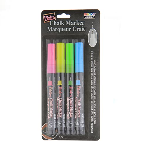 Uchida of America Extra Fine Tip Bistro Chalk Marker Set, Multiple 4 Pack - Image 1