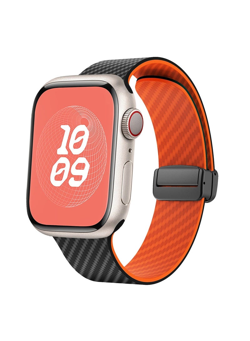 X-level Bands Compatible with Apple Watch 38mm 40mm 41mm Series 9/8/7/SE/6/5/4/3/2/1 IWatch Ultra/Ultra 2/ Silicone Strap With Magnetic folding Buckle, Quick Release Silicone Straps for Women Men - Image 1