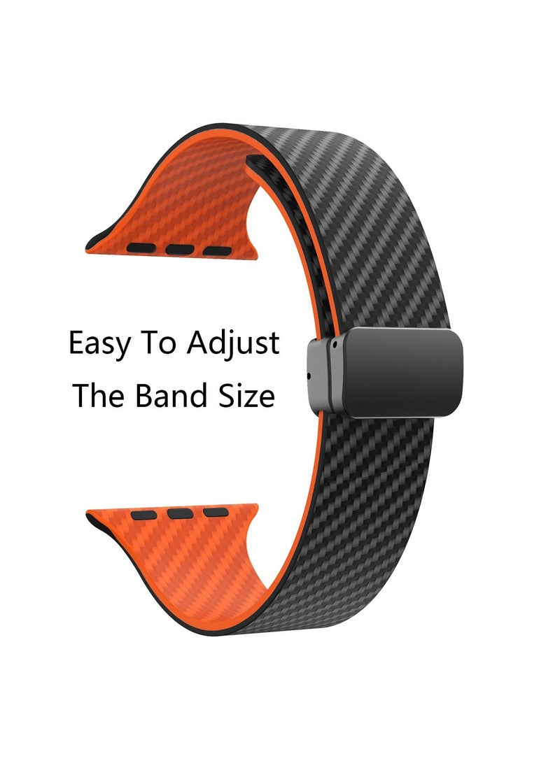 X-level Bands Compatible with Apple Watch 38mm 40mm 41mm Series 9/8/7/SE/6/5/4/3/2/1 IWatch Ultra/Ultra 2/ Silicone Strap With Magnetic folding Buckle, Quick Release Silicone Straps for Women Men - Image 5