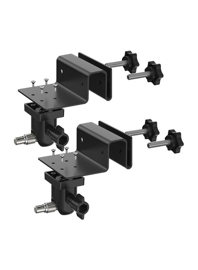 NIBEMINENT 2-Piece Adjustable Gutter Mount Bracket For Arlo HD/Arlo Pro/Arlo Pro2/Arlo Go/Arlo Ultra/WYZE Cam Pan Set Black  - Image 1