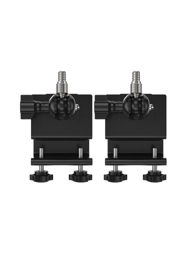 NIBEMINENT 2-Piece Adjustable Gutter Mount Bracket For Arlo HD/Arlo Pro/Arlo Pro2/Arlo Go/Arlo Ultra/WYZE Cam Pan Set Black  - Image 2