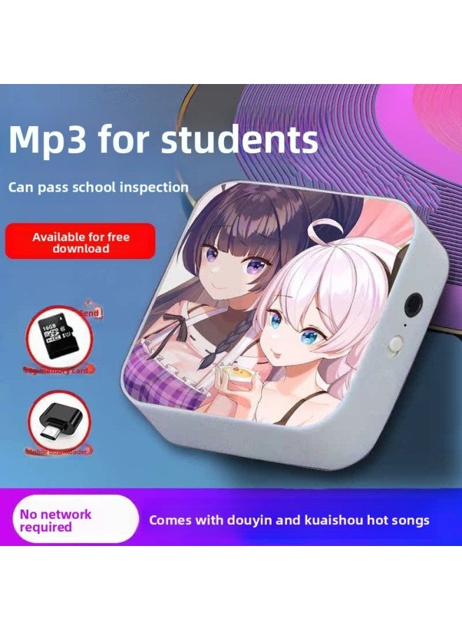 MP3 Player - Bluetooth MP3 Player for Students - Collapsing three, 16gb - Portable Music Player, English Learning Dictionary, Walkman, Wireless Study, Mp4 Support, Exam Listening - Image 1
