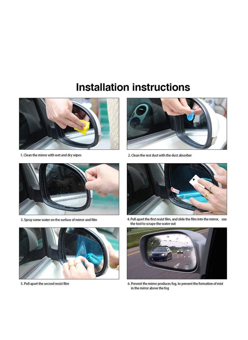 SYOSI - Car Rearview Mirror Film, Anti Fog, Anti Glare, Anti Scratch, Anti Mis, Rainproof Waterproof, HD Nano Clear Protective Sticker Film for Car Mirrors, Side Windows, Safe Driving - Image 1