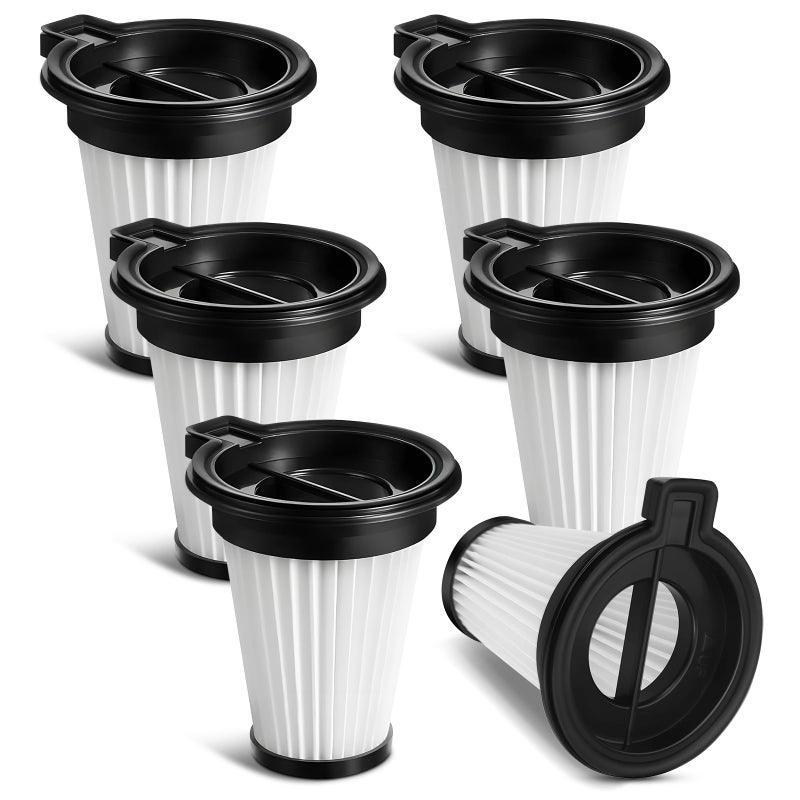 6 Pack HEPA Filter Replacement for Wyze Cordless Vacuum  Removable  Washable  Compatible with Wyze Cordless Vacuums