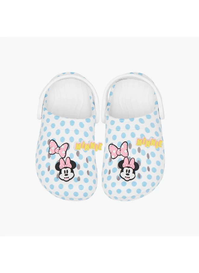 Disney Girls Minnie Mouse Applique Detail Clogs with Backstrap