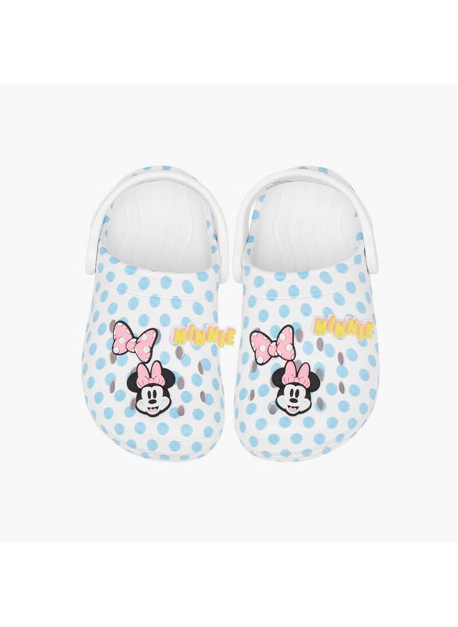 Disney Girls Minnie Mouse Applique Detail Clogs with Backstrap  - Image 1