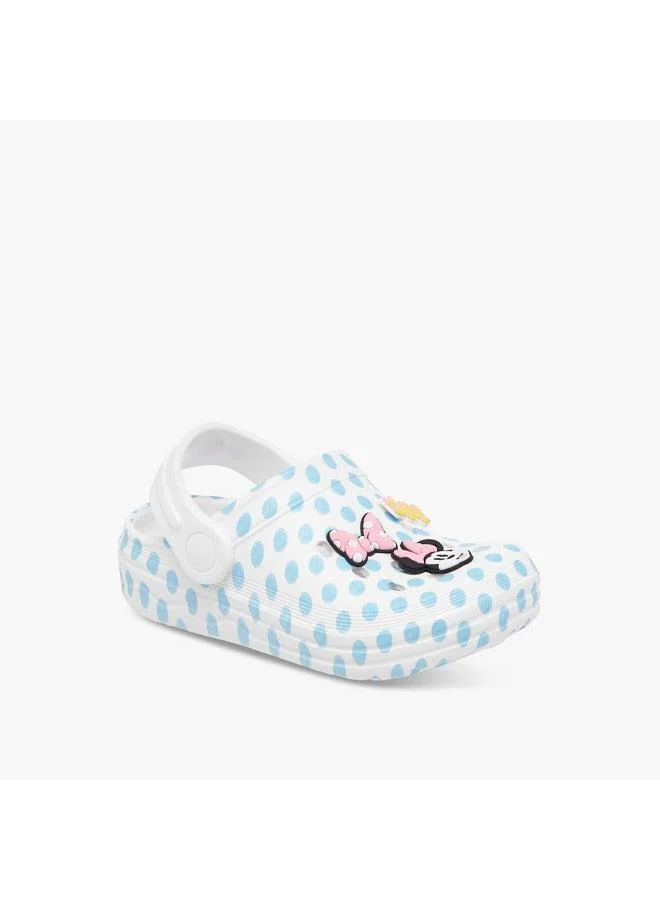 Disney Girls Minnie Mouse Applique Detail Clogs with Backstrap