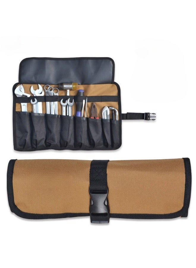 Foldable Tool Bag Roll up Organizer Portable Kit Storage Wrench Holder Heavy Duty Pouch oxford fabric (tools not included) - Image 1