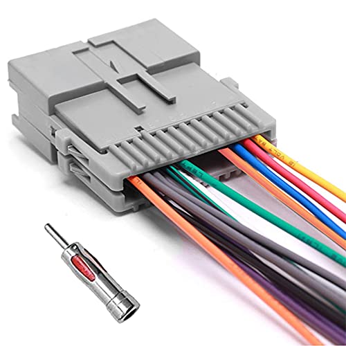 Zuozee ZUOZE Car Stereo Radio Wiring Harness with Antenna Adapter for Chevy, GMC, Buick, Pontiac, Hummer, Chevrolet Silverado Colorado Malibu Suburban Corvette Cavalier, GM Sierra Envoy Canyon, Savana, Yukon - Image 1