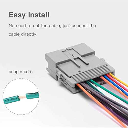 Zuozee ZUOZE Car Stereo Radio Wiring Harness with Antenna Adapter for Chevy, GMC, Buick, Pontiac, Hummer, Chevrolet Silverado Colorado Malibu Suburban Corvette Cavalier, GM Sierra Envoy Canyon, Savana, Yukon - Image 4