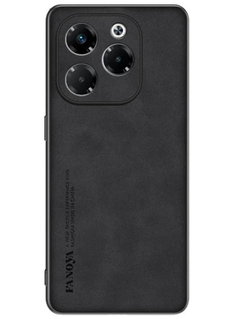 حافظة متوافقة مع Infinix Note 40X 5G 2024، مصنوعة من جلد ناعم وTPU وسليكون، مع إطار مضاد للبصمات ومقاوم للصدمات، توفر حماية فعالة لجهاز Infinix Note 40X 5G.