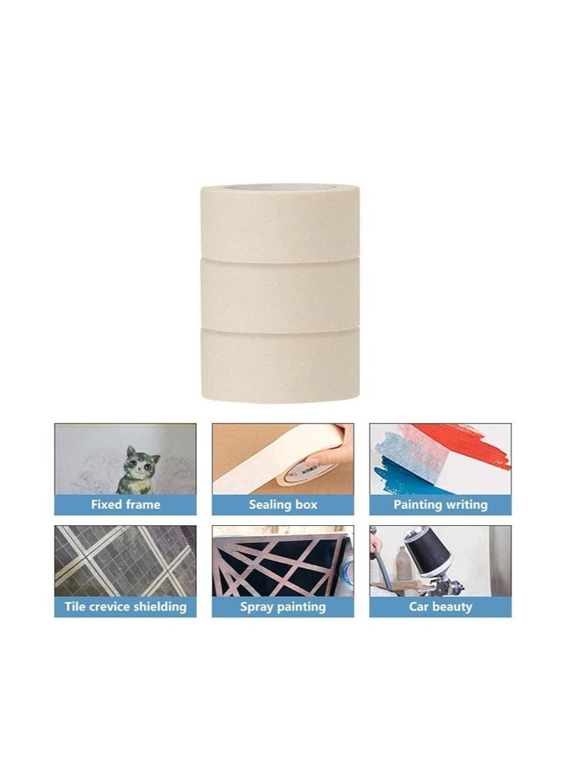 Libra Libra Heavy Duty Masking Tape (Ivory,2in x 20 Yard) Pack of 24  - Image 3