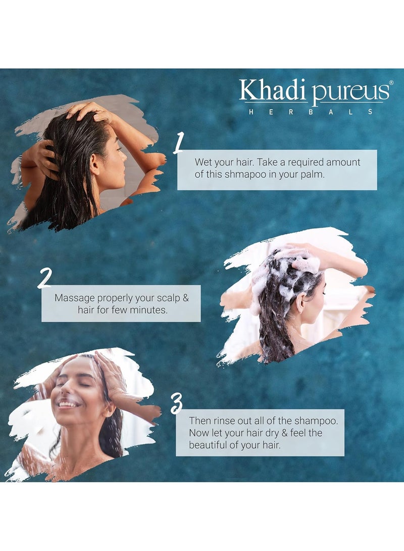 Khadi Pureus Herbals Shreekesha Moroccan Argan Oil Shampoo for frizz free Soft & Smooth Hair, Damage Control, Hair Growth, Reduce Hair Fall, Anti Dandruff & Hydrating Dry Scalp | Hair Cleanser for Women & Men (900 ml.) - Image 4