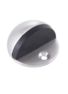 Dorfit Dorfit Stainless Steel SUS 304 Floor Mounted Door Stopper Half Round Moon with Black Rubber Padding  - Image 2