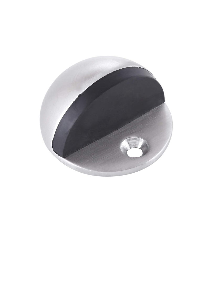 Dorfit Dorfit Stainless Steel SUS 304 Floor Mounted Door Stopper Half Round Moon with Black Rubber Padding  - Image 3