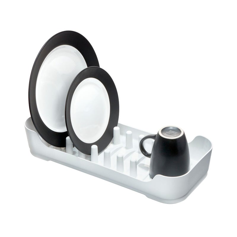 InterDesign رف تجفيف الأطباق الصغير من iDesign المصنوع من البلاستيك المعاد تدويره 742 x 1692 x 3 أبيض