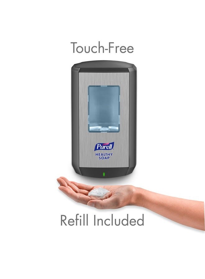 Purell مجموعة بدء التشغيل من صابون بريل الصحي الرغوي اللطيف CS6، 1-1200 مل إعادة تعبئة صابون بريل الصحي الرغوي اللطيف + 1 – موزع صابون بريل CS6 الجرافيتي بدون لمس (عبوة من 1) – 6574-1G - Image 2