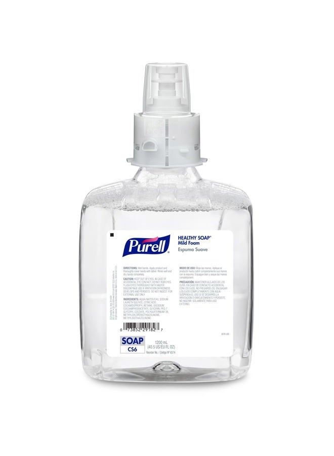 Purell مجموعة بدء التشغيل من صابون بريل الصحي الرغوي اللطيف CS6، 1-1200 مل إعادة تعبئة صابون بريل الصحي الرغوي اللطيف + 1 – موزع صابون بريل CS6 الجرافيتي بدون لمس (عبوة من 1) – 6574-1G - Image 3