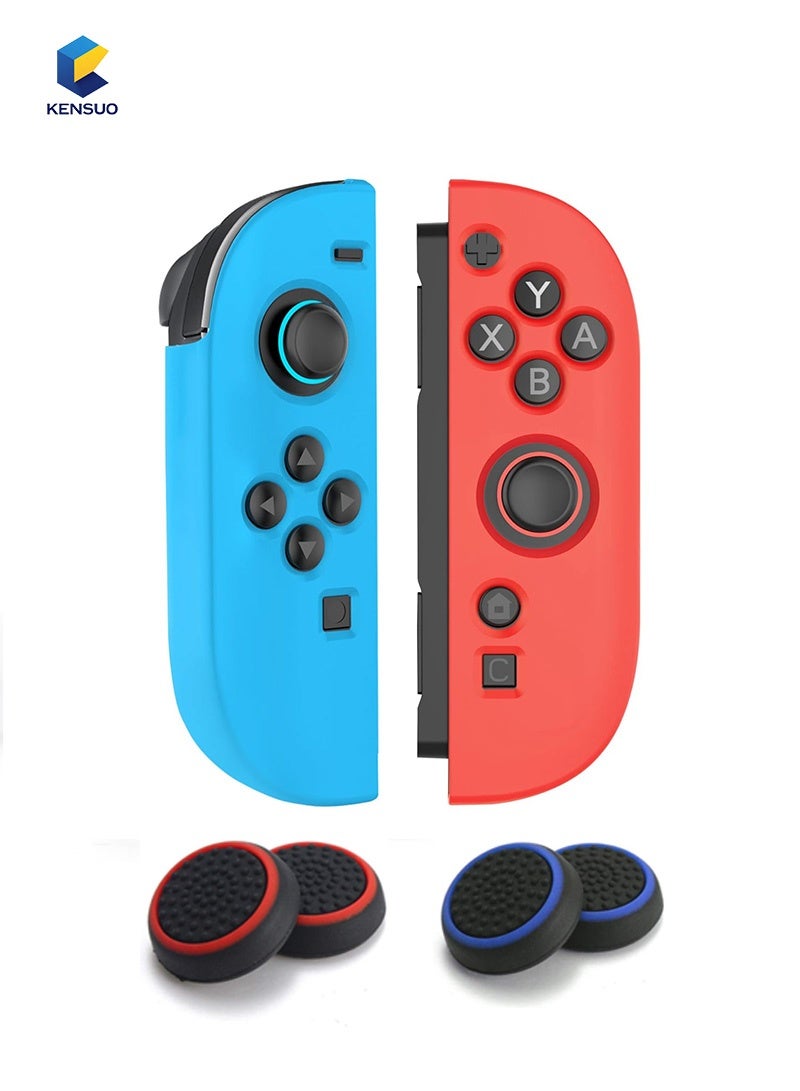 كينسو غطاء واقي لتحكمات Switch 2 Joy-Con - من السيليكون الناعم، متوافق مع تحكمات نينتندو سويتش 2 الجديدة 2025 (أزرق + أحمر) - Image 1