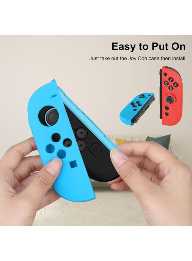 كينسو غطاء واقي لتحكمات Switch 2 Joy-Con - من السيليكون الناعم، متوافق مع تحكمات نينتندو سويتش 2 الجديدة 2025 (أزرق + أحمر) - Image 4