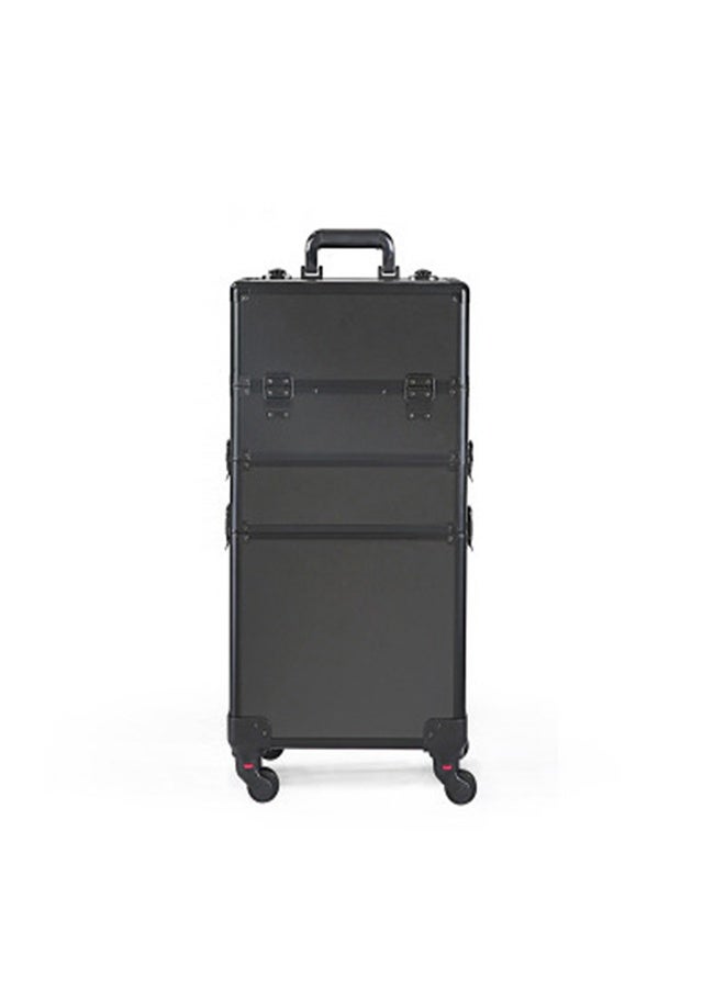 3-Tier Professional Makeup Box, Makeup Artist's Makeup Case, Rollers, Handles And Pull Rods, Large-Capacity Portable Cosmetic Train Case, Travel And Outdoor Cosmetic Case - Image 1