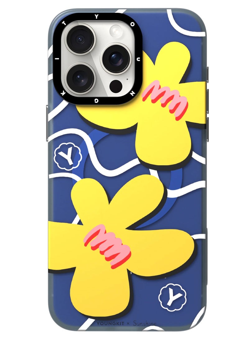 YOUNG KIT حافظة شمسية صفراء من Young Kit لجهاز Apple iPhone 15 Pro Max بحجم 6.7 بوصة - سلسلة Sunshine - لون أصفر - Image 1