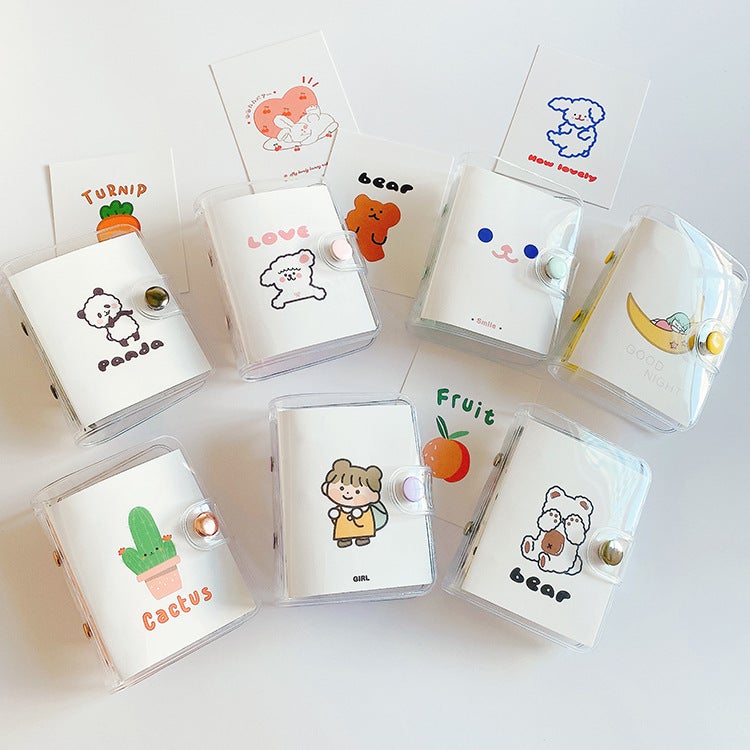 Korean Mini 3 Hole Loose-Leaf Pvc Transparent Shell Mini Girl Heart Hand Ledger Portable Coil Binder Inner Page - Image 5
