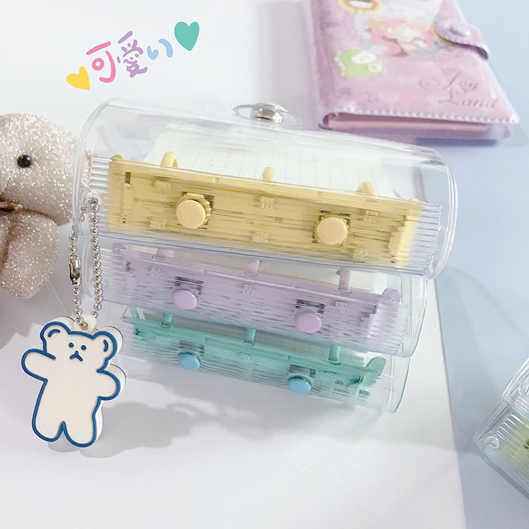 Korean Mini 3 Hole Loose-Leaf Pvc Transparent Shell Mini Girl Heart Hand Ledger Portable Coil Binder Inner Page - Image 3