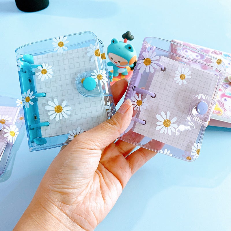 Korean Mini 3 Hole Loose-Leaf Pvc Transparent Shell Mini Girl Heart Hand Ledger Portable Coil Binder Inner Page - Image 4