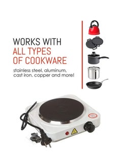 Generic Hot Plate Single Burner Hotplate Cooking Stove Cooker Heater For Cooking Non-Stick Coating, Overheat Protection Electric Cooking 1000 Watt – Model: jx-1010A (white)  - Image 5