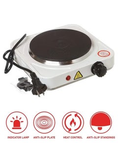 Generic Hot Plate Single Burner Hotplate Cooking Stove Cooker Heater For Cooking Non-Stick Coating, Overheat Protection Electric Cooking 1000 Watt – Model: jx-1010A (white)  - Image 2
