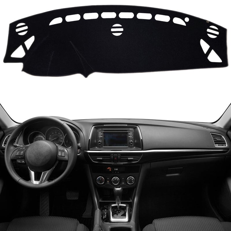 KEYOOG Dashboard Cover Dash Mat Fit for 20152014 Mazda 6 Without HUD ModelsCar Dash Board Mat AntiGlare CarpetNonSlip Pad Sunshield Protector Black