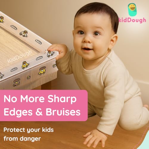 KidDough Baby Proofing Edge Protector, Child Safety Furniture Guard, 2 Metres Safety Strip, Edge Guard for Kids Safety, Baby Safety Products, Transparent (Car Print) - Image 4