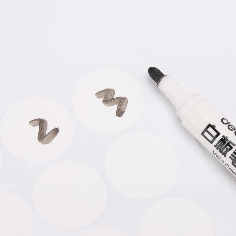 BTYMS 10 Sheets540 Pieces Round Blank Sticker Labels 12 Inch Removable White Labels Stickers Dots Waterproof Labels Container Labels for Organizing - Image 3