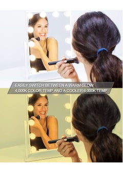 Cool Baby COOLBABY Lighted Vanity Mirror with 12 x 3W Dimmable LED Bulbs and Touch Control Design Hollywood Style Makeup Cosmetic Mirrors with Lights  - Image 2