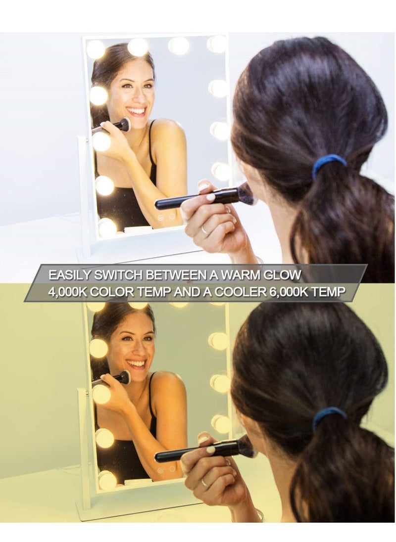 Cool Baby - COOLBABY Lighted Vanity Mirror with 12 x 3W Dimmable LED Bulbs and Touch Control Design Hollywood Style Makeup Cosmetic Mirrors with Lights - Image 1