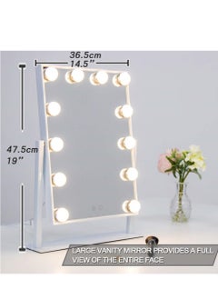 Cool Baby COOLBABY Lighted Vanity Mirror with 12 x 3W Dimmable LED Bulbs and Touch Control Design Hollywood Style Makeup Cosmetic Mirrors with Lights  - Image 4