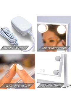 Cool Baby COOLBABY Lighted Vanity Mirror with 12 x 3W Dimmable LED Bulbs and Touch Control Design Hollywood Style Makeup Cosmetic Mirrors with Lights  - Image 5