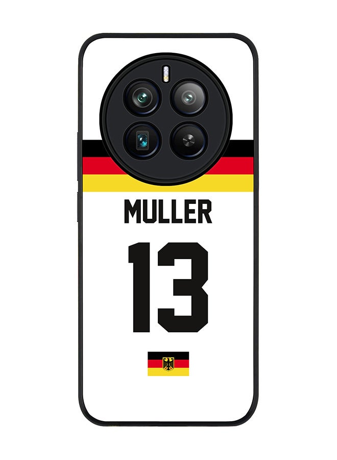 Stylizedd Rugged Black edge case for Realme 12 Pro / Realme 12 Pro Plus 5G, Slim fit Flexible Cover -  Football Team - Germany, Player Name - Muller - Image 1