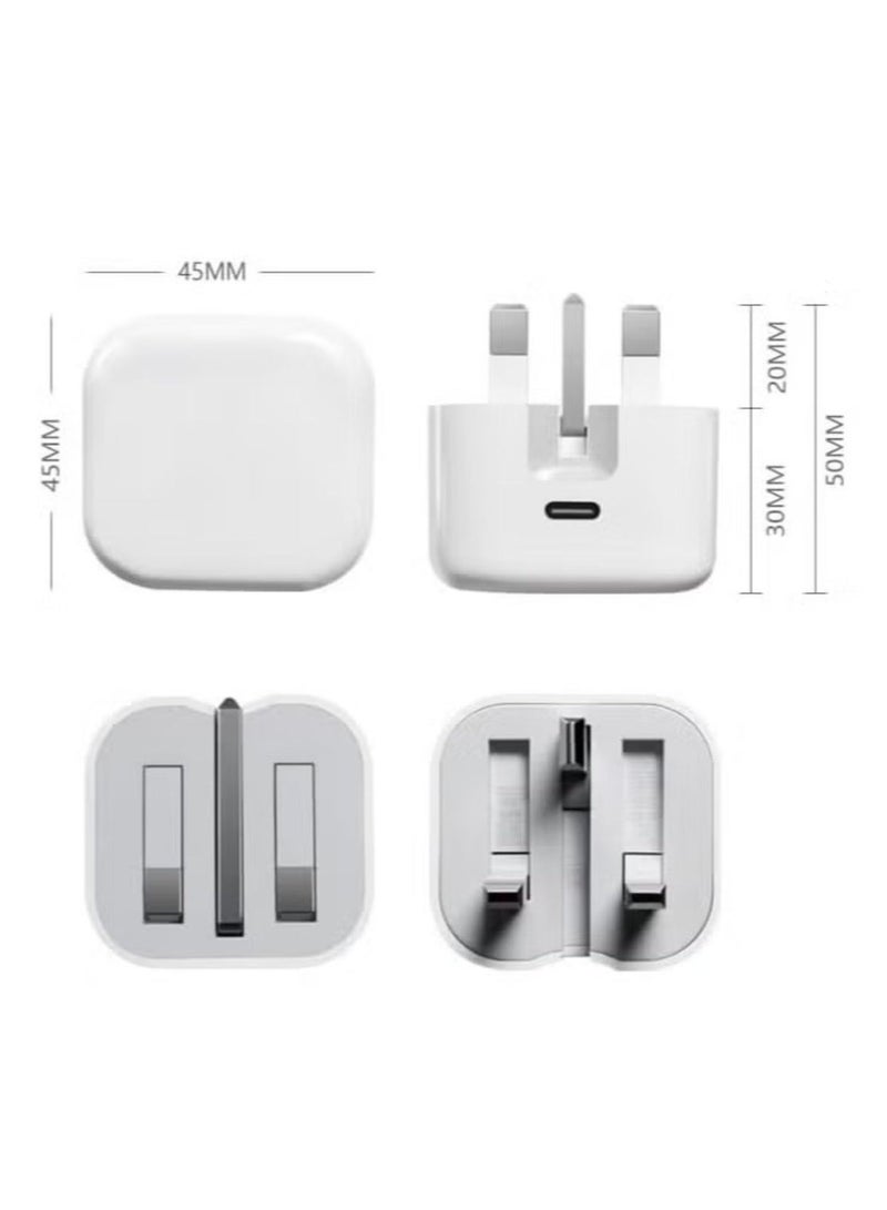 تنبلس شاحن iPhone نوع C PD 20 وات شاحن USB C سريع iPhone 17 شاحن سريع رئيس نوع C قابس طاقة محول سفر عالمي USB-C قابس لهاتف iPhone 17/17 Pro Max/16 Pro/16 Plus/15، إلخ - Image 5