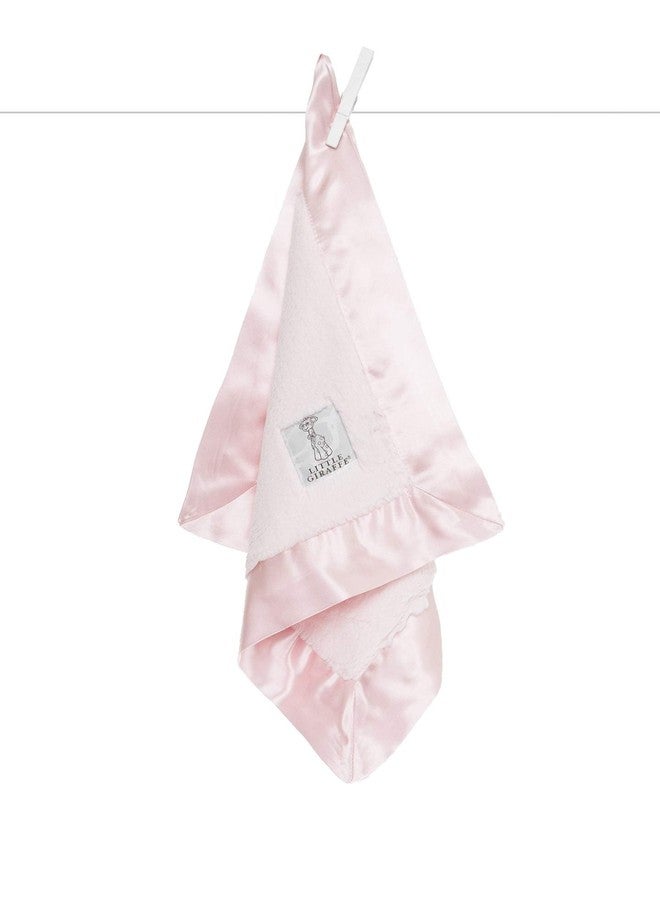 Little Giraffe Baby Blanket - Luxe Soft Blanket with Satin Trim - Baby Stroller Blanket - Newborn Baby Essentials & Baby Gifts - 17" x 17" - Pink - Image 1
