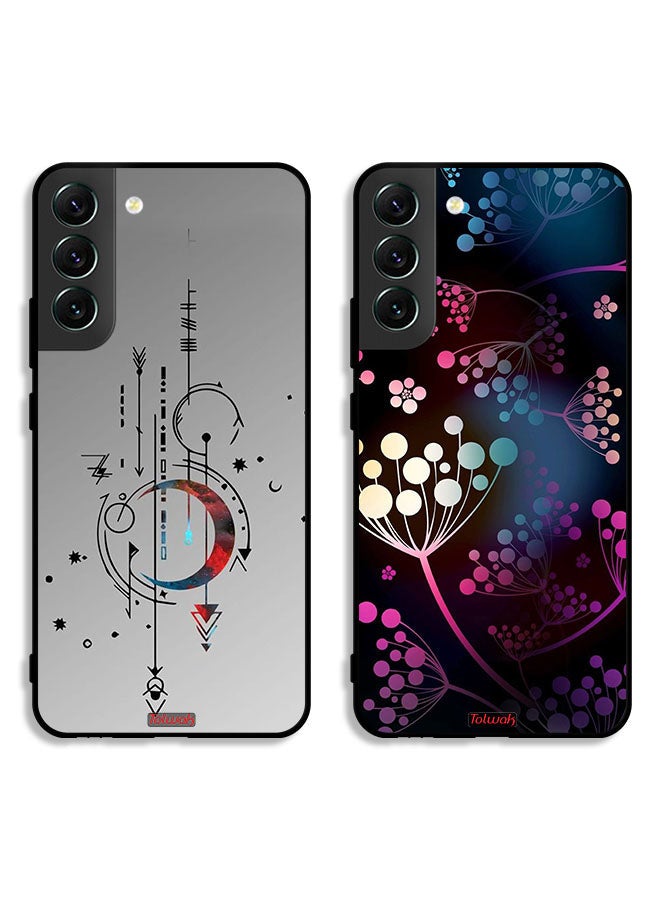 Tolwak Two Cases For Samsung Galaxy S22 5G Protective Covers Moon and Arrows Art Pattern - Image 1