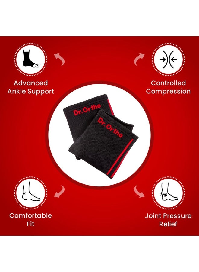 Dr. Ortho Dr.Ortho Ankle Support For Pain Relief|Ankle Brace For Men & Women| Ankle Binder For Men Foot Support - (Black, Small) - Image 4