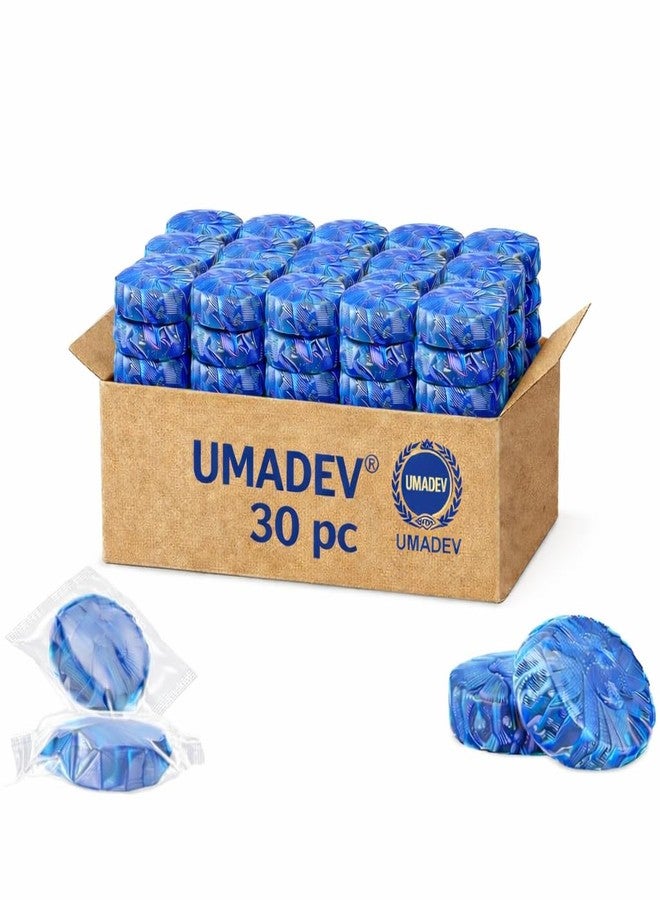 UMADEV Automatic Toilet Tank Cleaner Tablets - Blue Toilet Bowl Freshener, Removes Stains & Odor (30) - Image 1