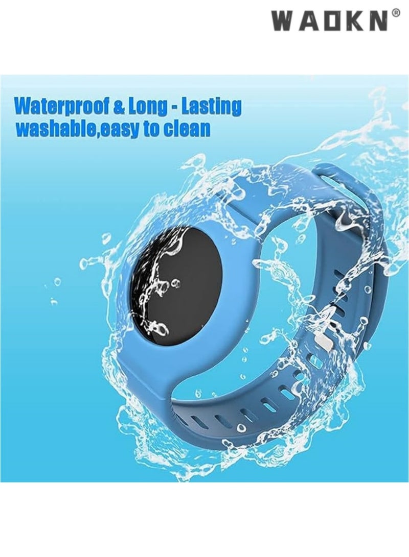WAOKN Wristband for Airtag, Kids Silicone Bracelet 5 Pack Airtag Watch Band Kids, Toddler, Baby, Children, Elders, Colorful, Waterproof Apple - Image 4