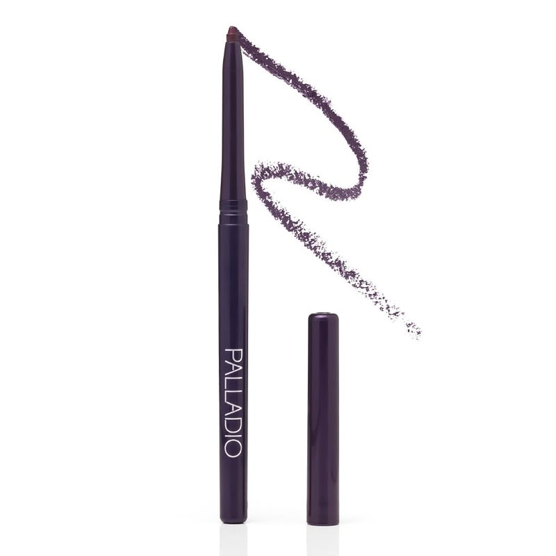Palladio Retractable Waterproof Eyeliner, Richly Pigmented Color and Creamy, Slip Twist Up Pencil Eye Liner, Smudge Proof Long Lasting Application, All Day Wear, No Sharpener Required, Exotic Plum - Image 1