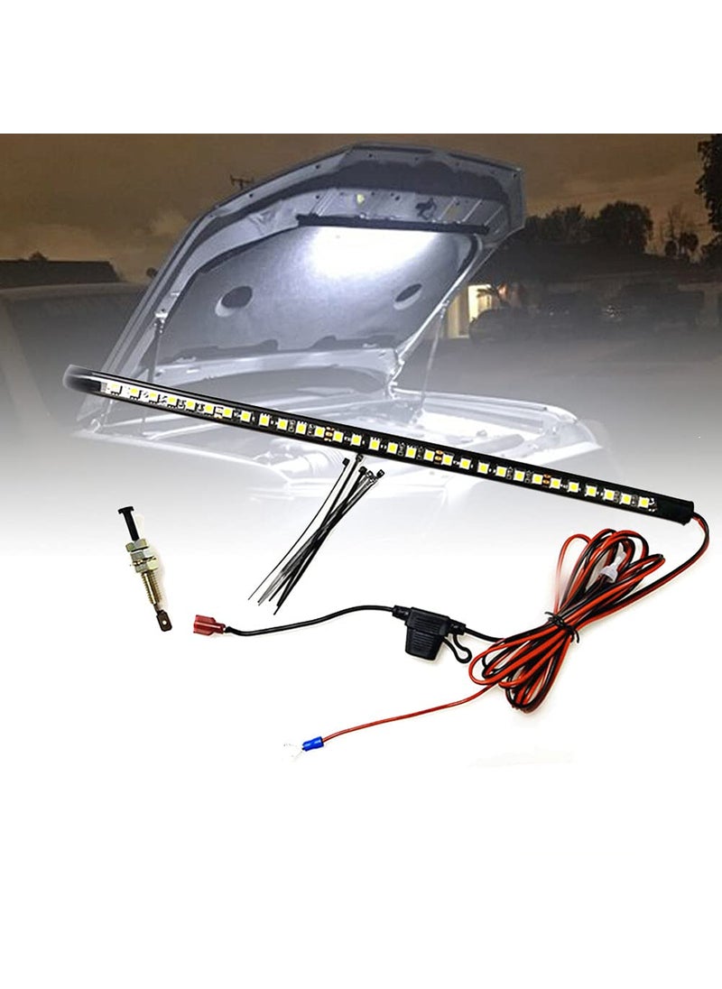 GreceYou GreceYou Under Hood LED Light Kit, Waterproof 12V Car LED Lights Bars Car Hood Work Inspection Lights Underhood Work Light Kit with Automatic On/Off -Universal Fits Any Vehicle  - Image 1